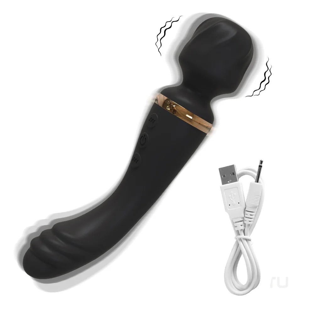 VIBRADOR DUPLO VARINHA MÁGICA E DILDO FADA