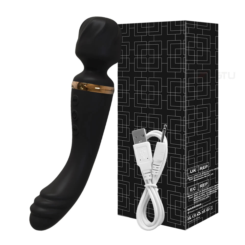 VIBRADOR DUPLO VARINHA MÁGICA E DILDO FADA