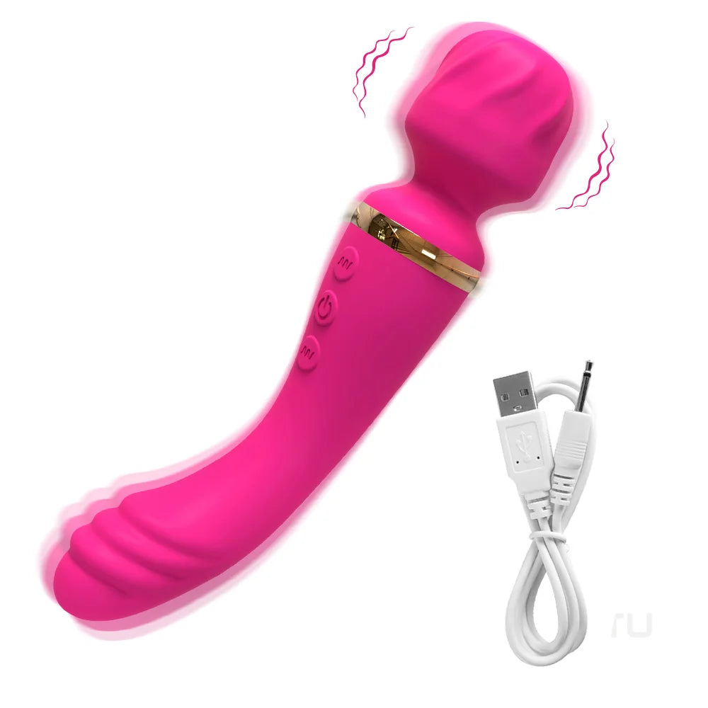 VIBRADOR DUPLO VARINHA MÁGICA E DILDO FADA