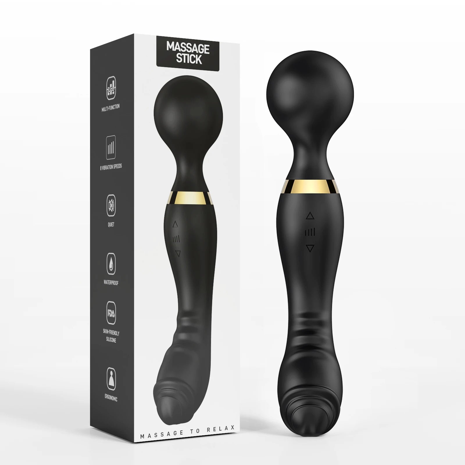 VIBRADOR DUPLO VARINHA MÁGICA E DILDO FADA