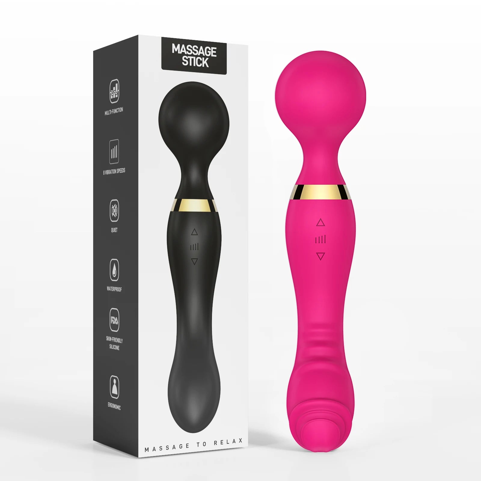 VIBRADOR DUPLO VARINHA MÁGICA E DILDO FADA