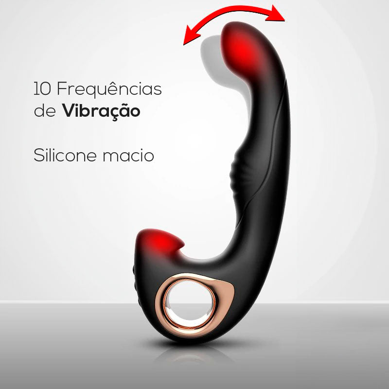 VIBRADOR MASSAGEADOR DE PRÓSTATA E PERÍNEO COM AQUECIMENTO